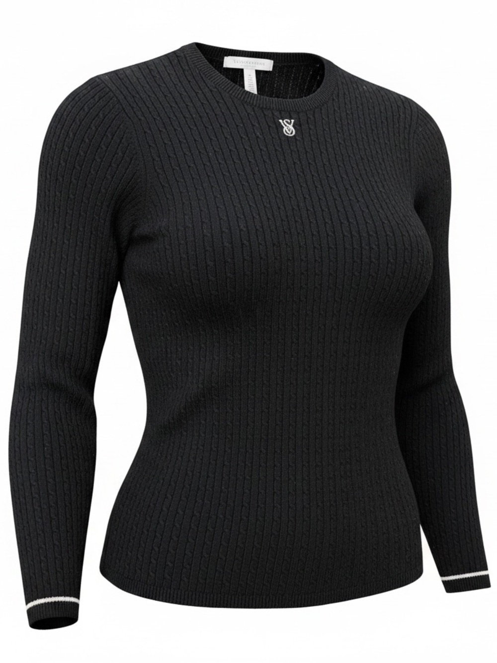 Victoria's Secret Luxe Cable-Knit Crewneck NWT S
